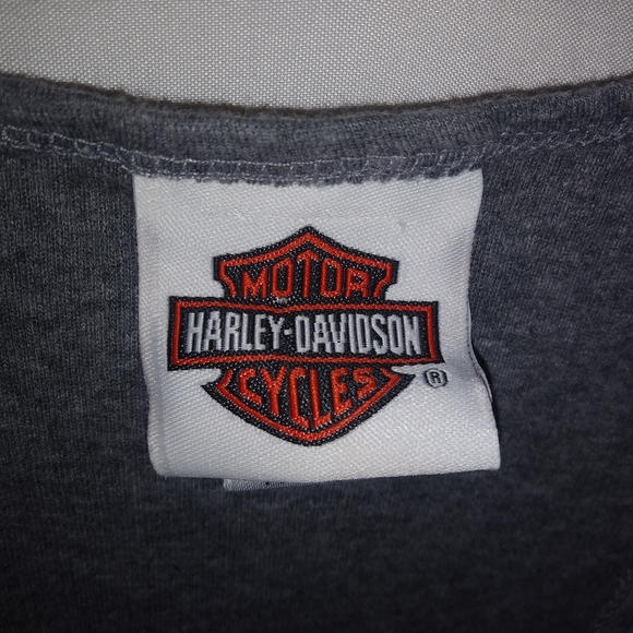 Harley Davidson L Gray Racerback Tank Top - Picture 3 of 3